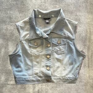 Rue 21 Y2k Denim Crop Vest